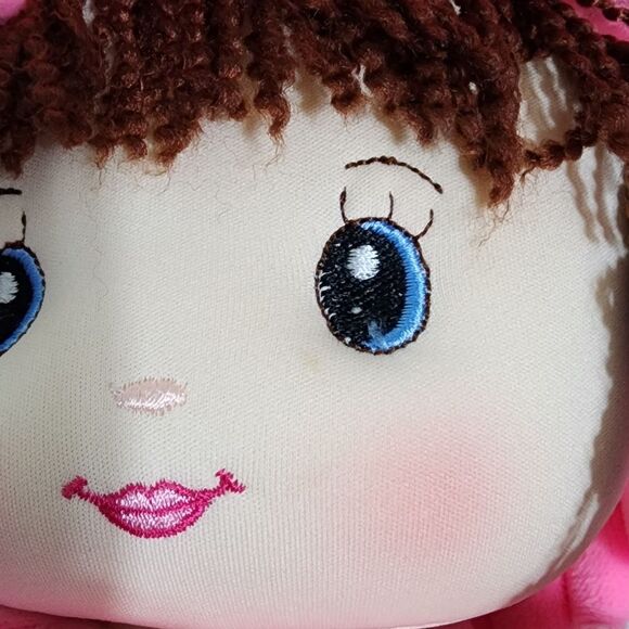 Girls Cute Pretty Pink Rag Doll Stuffed Animal Plush Toy - Picture 6 of 11